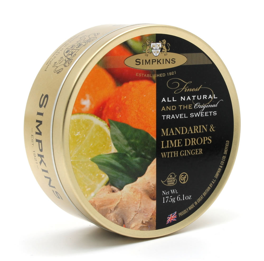 Simpkins Mandarin Lime drops with Ginger 175g