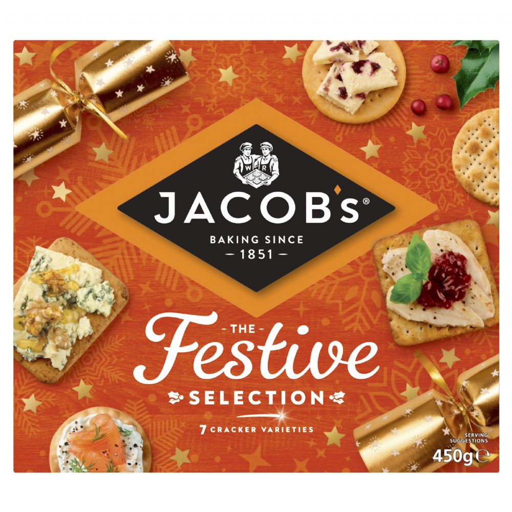 Jacobs Festive Biscuits For Cheese 450g