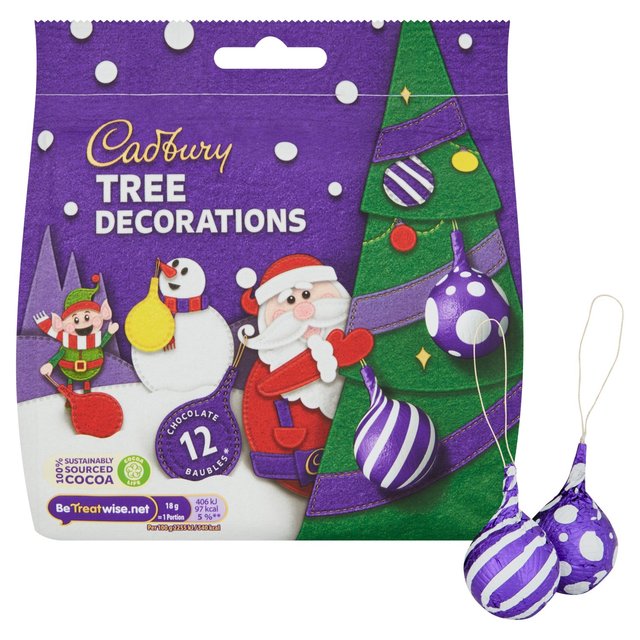 Cadbury Mini Baubles Tree Decorations 72g