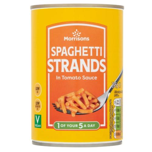 Morrisons Spaghetti strands in Tomato Sauce 395g