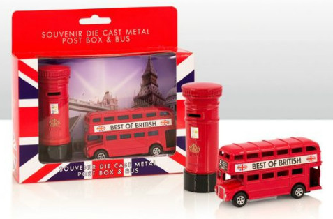 Bus and Post Box Die Cast Set