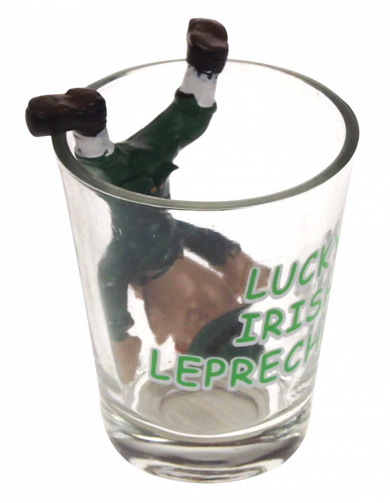 3D Leprechaun in Shot Glass