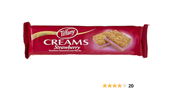 Tiffany Strawberry Cream Biscuits 80g