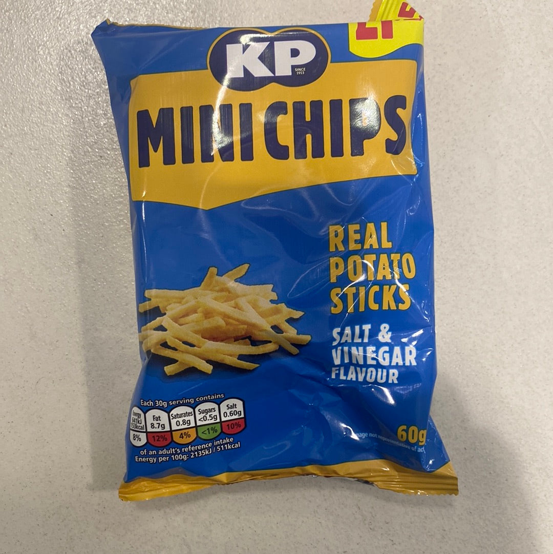 kp mini chips salt and vinegar 60g