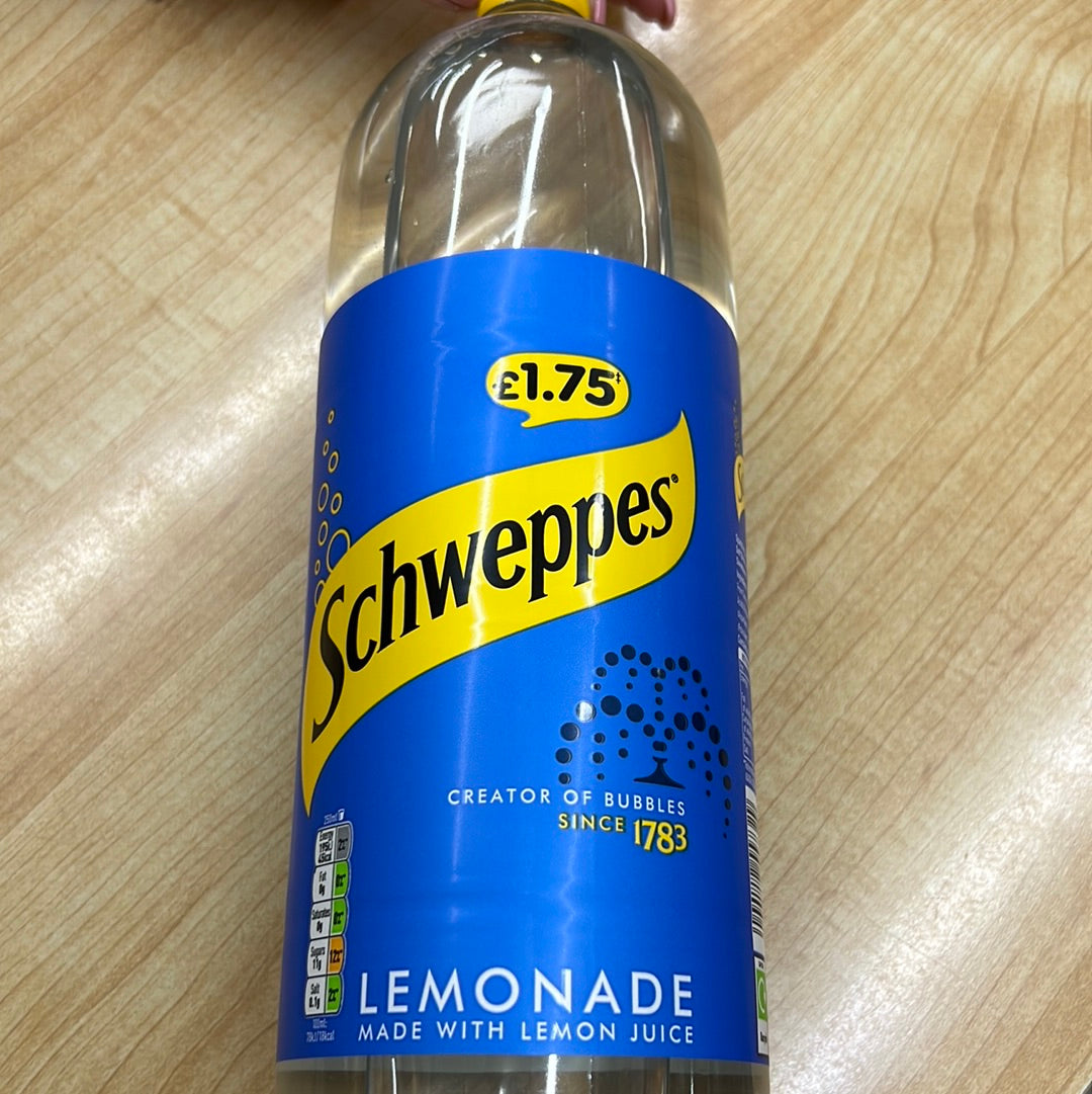 Schweppes white lemonade 2 Ltr