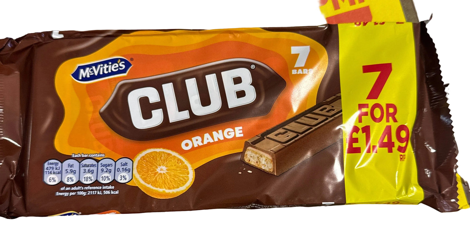 MCVITIE'S CLUB ORANGE 7 PACK