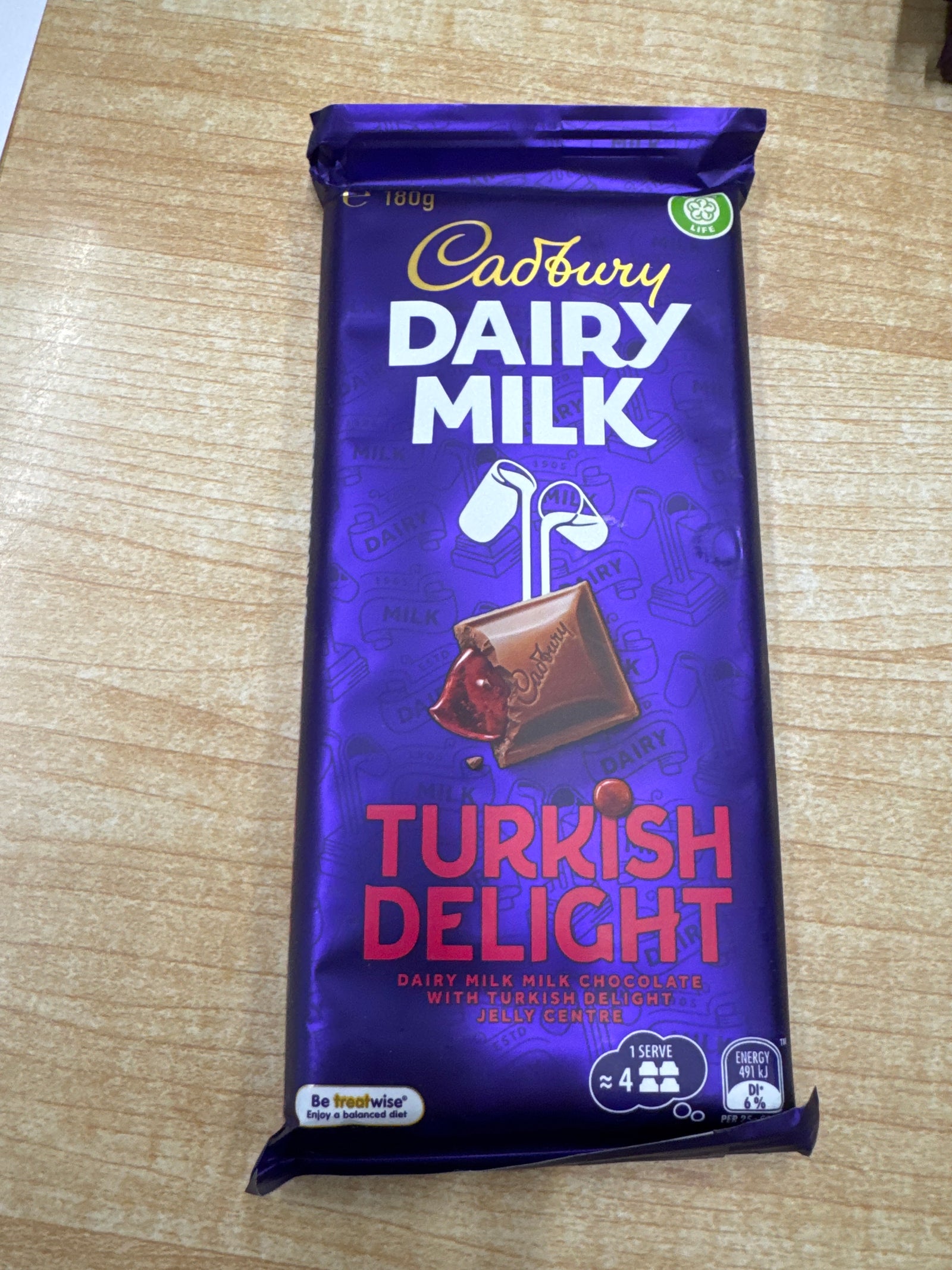 Cadbury Australian Turkish Delight Bar 180g