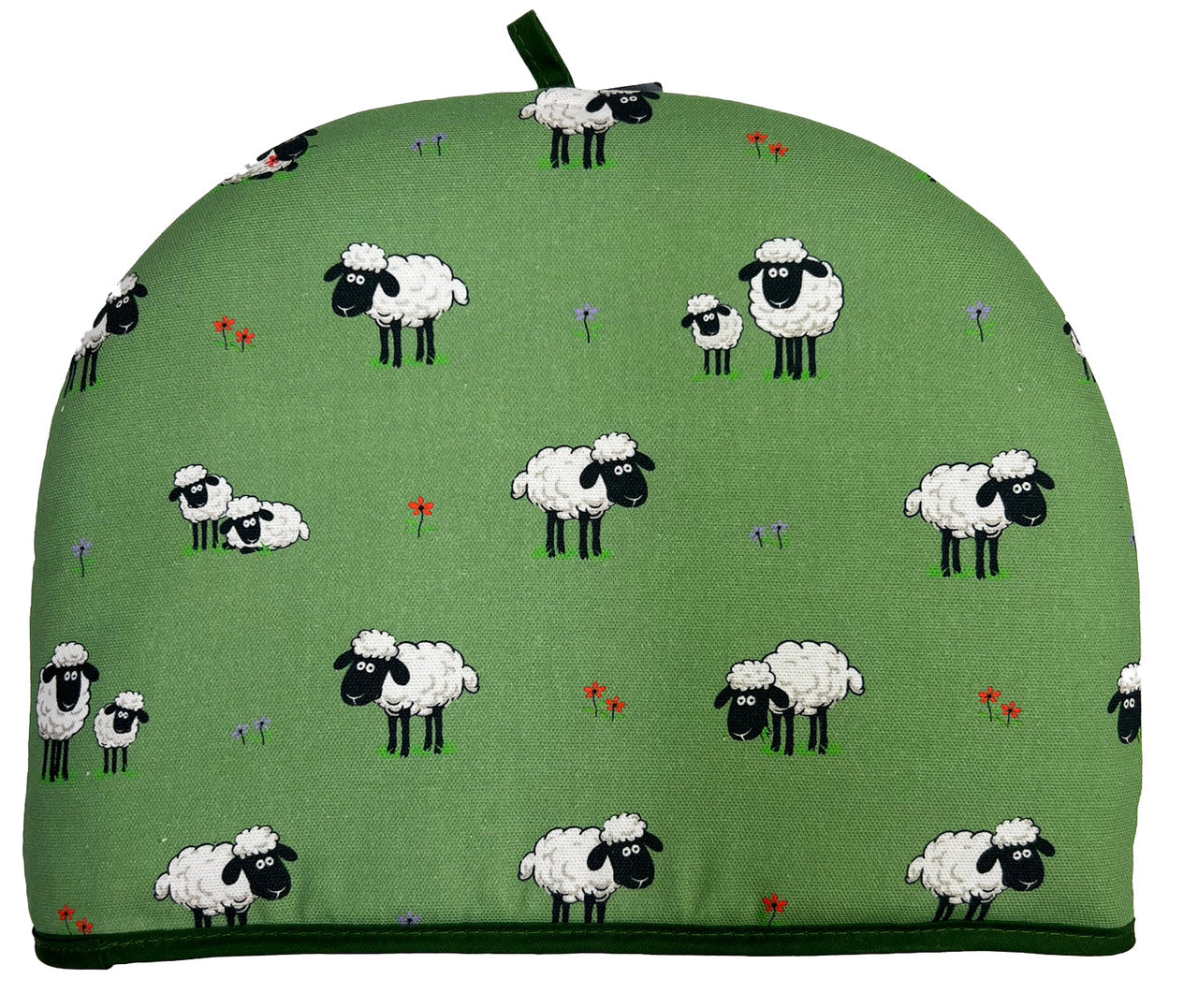 Fluffy Flock Green, Quilted Tea Cozy