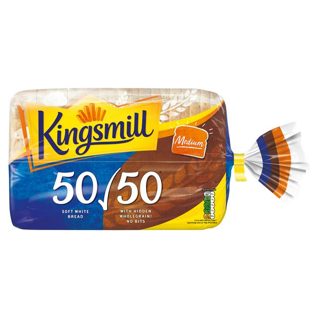 Kingsmill Medium Sliced 50/50 Bread 800g FROZEN