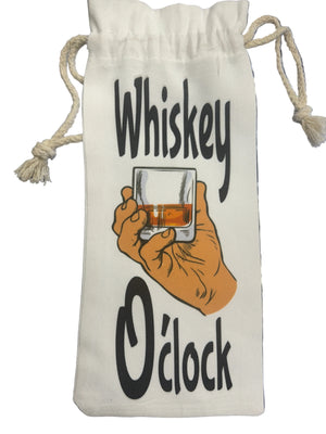 Wine Bag - White Canvas