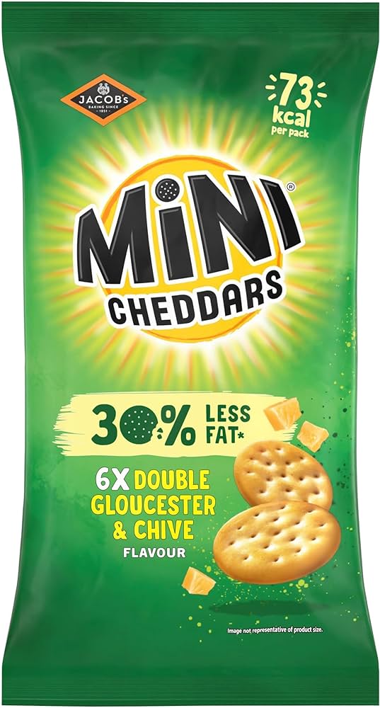 jacob's mini cheddars double gloucester & chive 105g