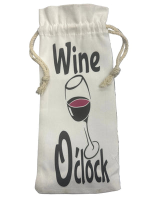 Wine Bag - White Canvas