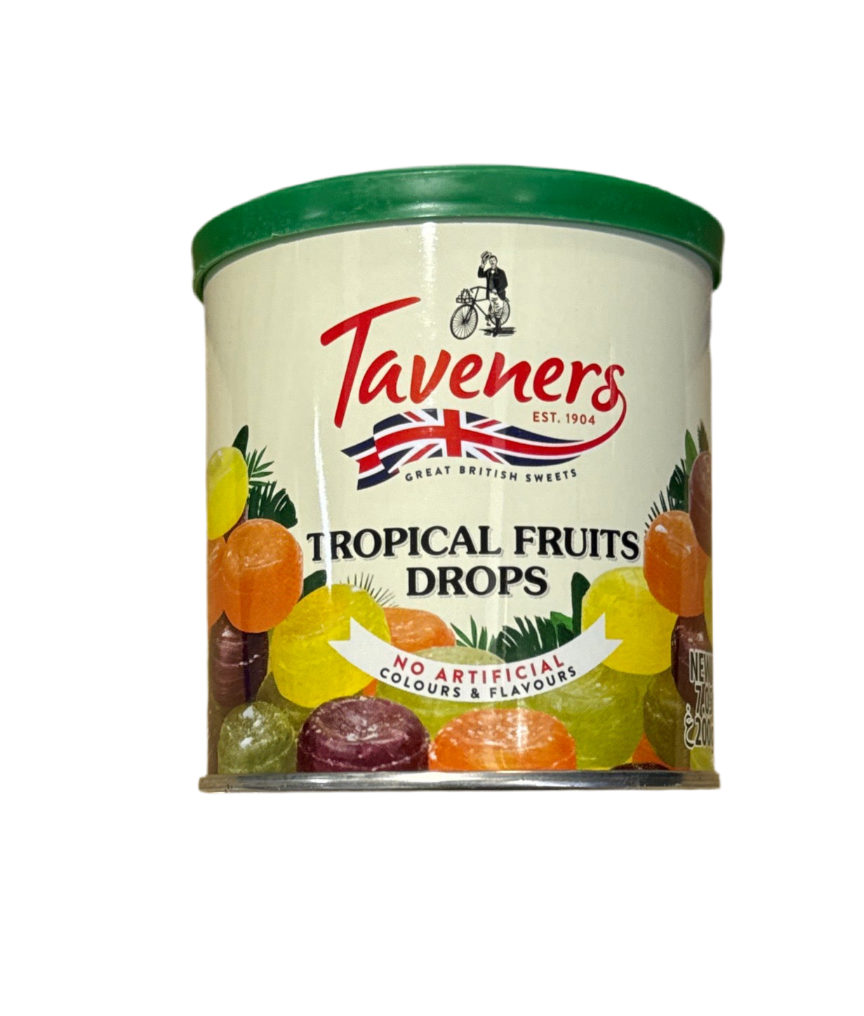 Taveners Tropical Fruit Drops Travel Tin 200g