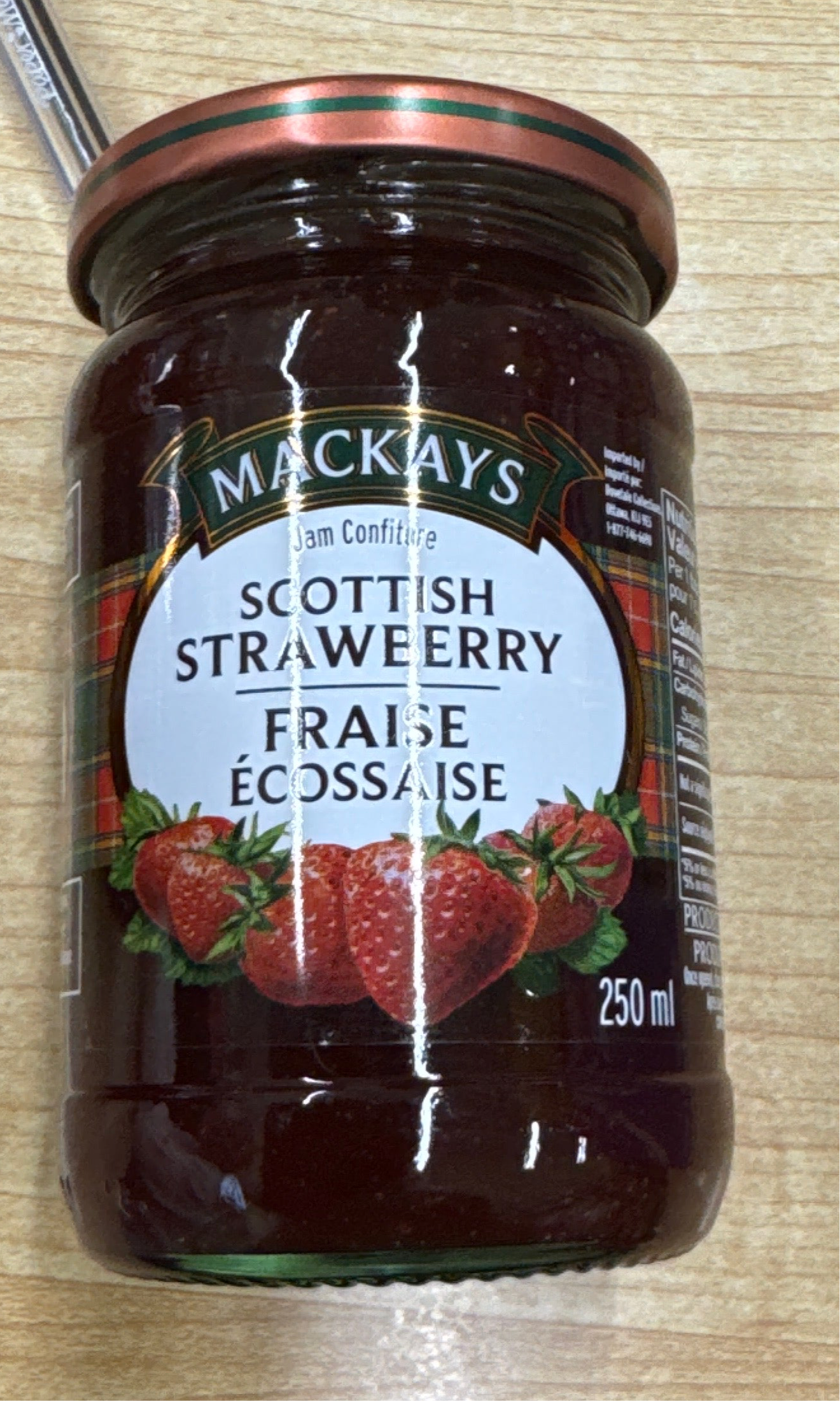 Mackays Scottish Strawberry jam 250 ml
