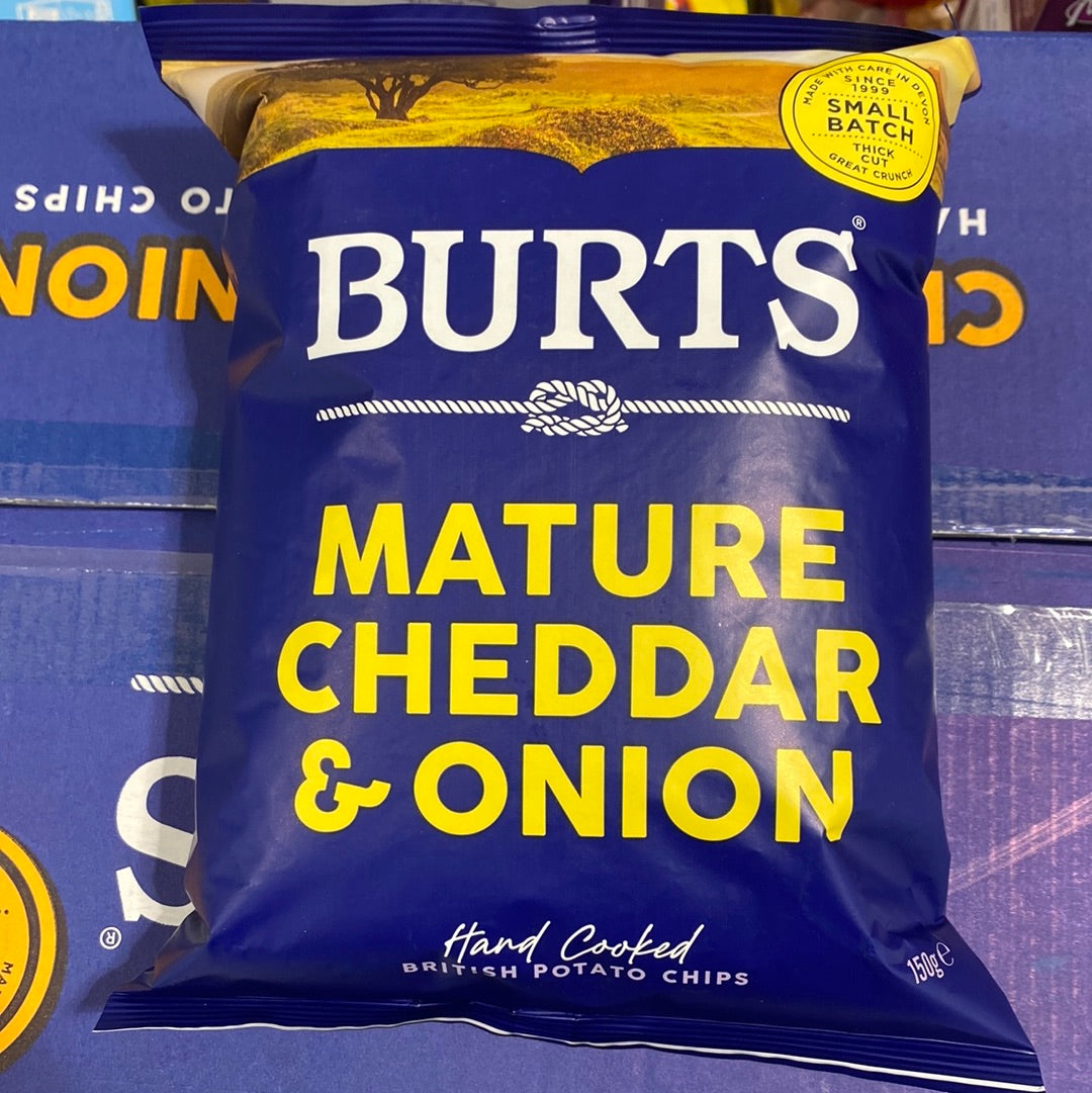 Burts Mature Cheddar and Onion 150g