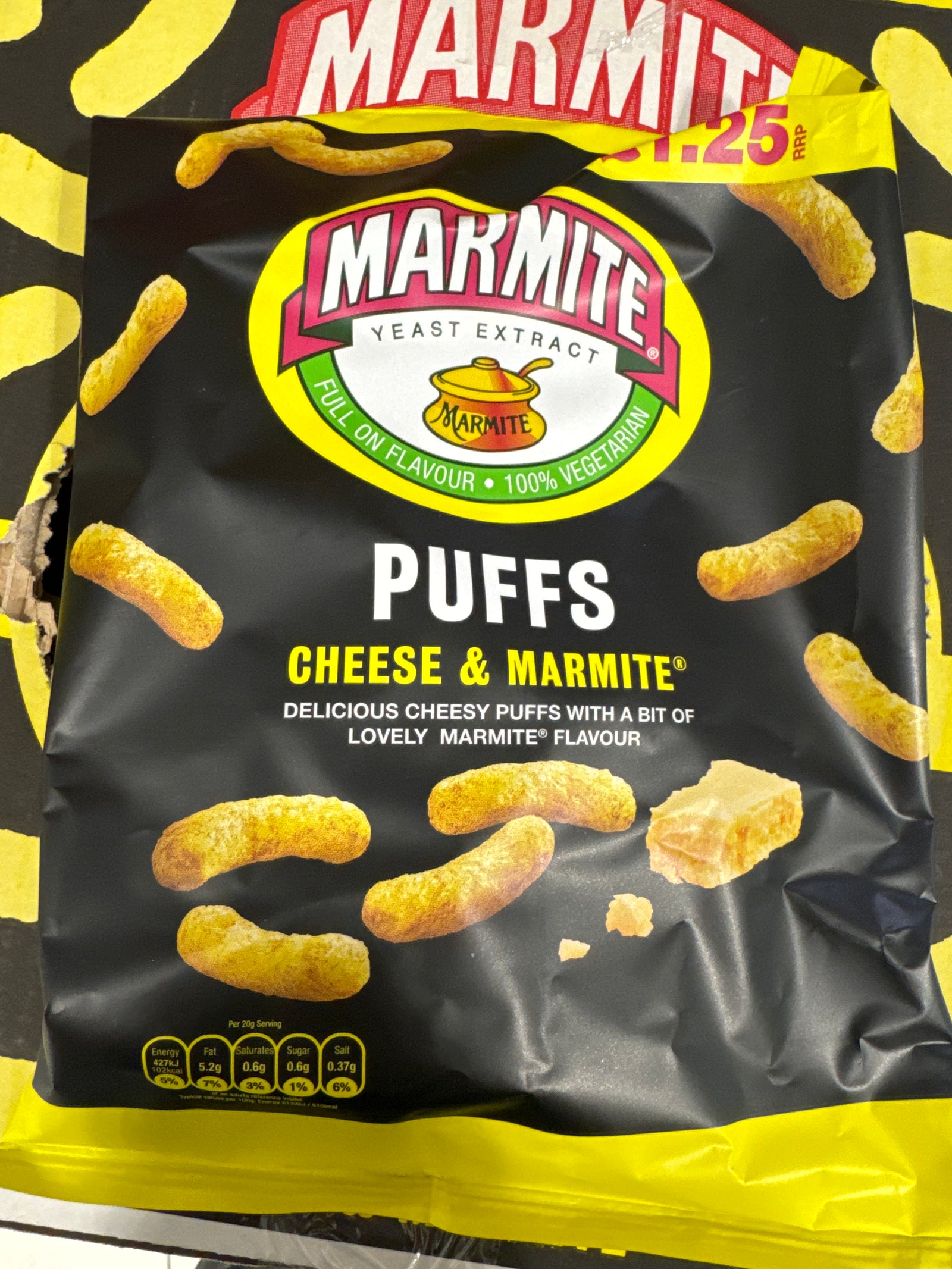 Tayto Marmite Flavored Puffs 60g