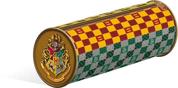 BARREL PENCIL CASE – HARRY POTTER CRESTS