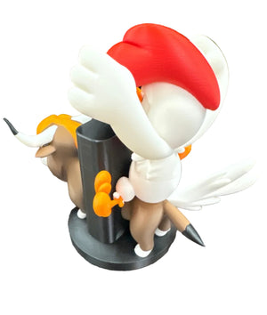 Crazy Chicken on Cows Back Pen Holder