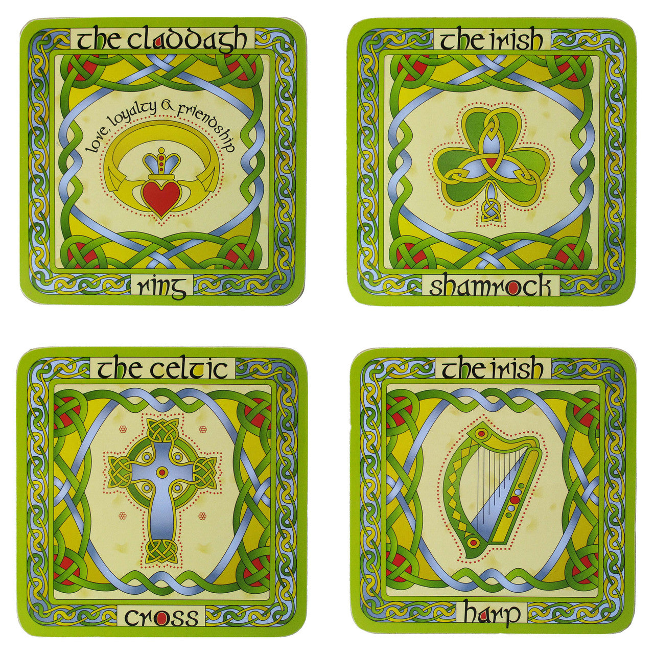 Set of 4 Irish Emblem Coasters