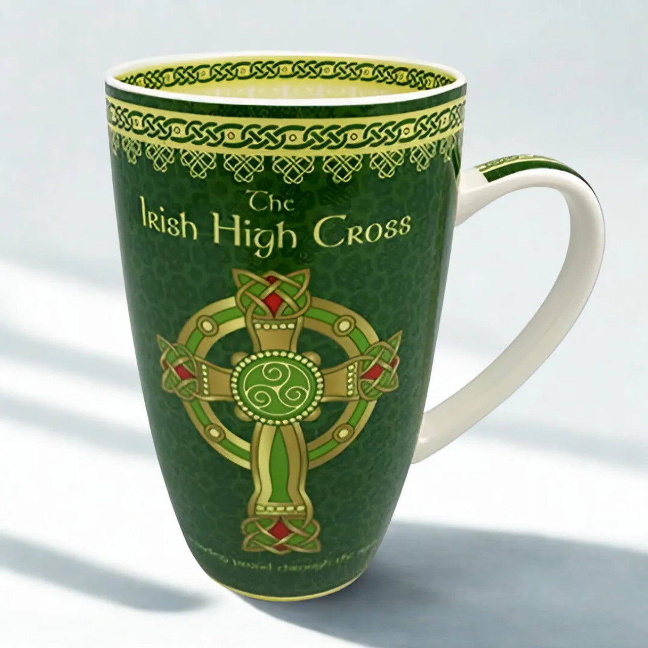 Shamrock Spiral High Cross Bone China Mug 14 fl. oz