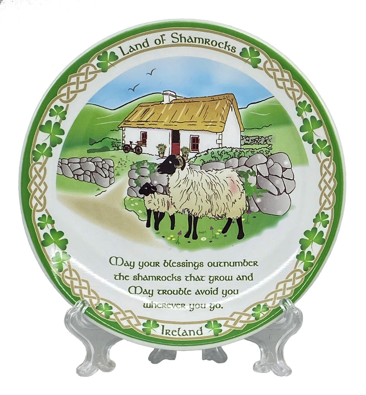 Blessing Plate Farm Print Land of Shamrocks