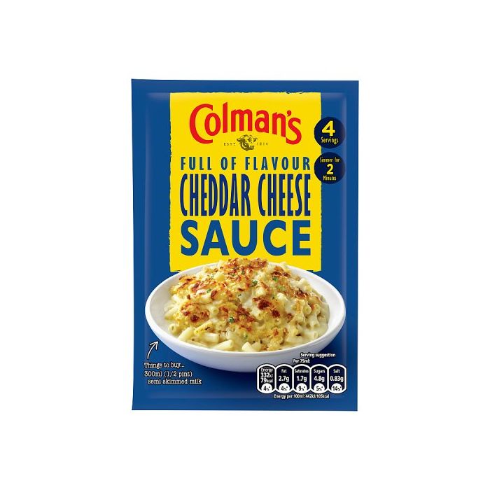 COLMAN'S CHEDDAR CHEESE SAUCE 40g Low Date
