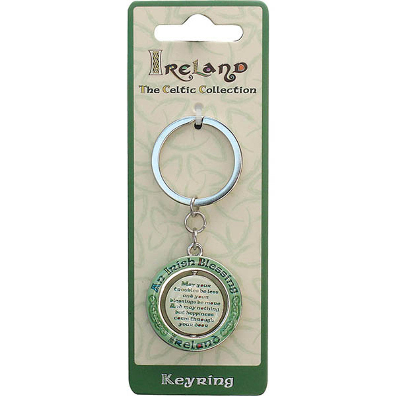 Celtic Collection Spinner Keyring-Blessing