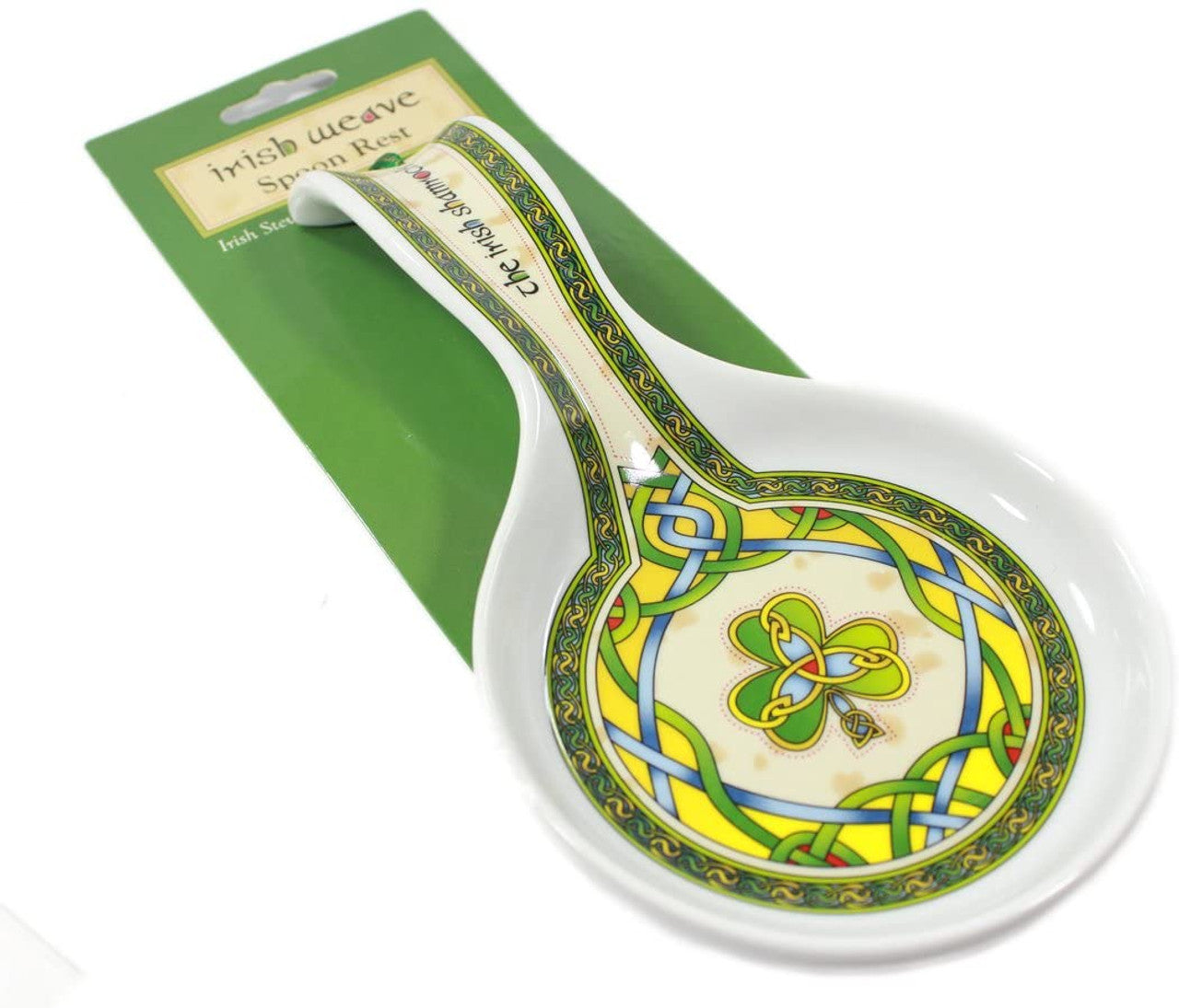 Ceramic Irish Shamrock Spoon Rest