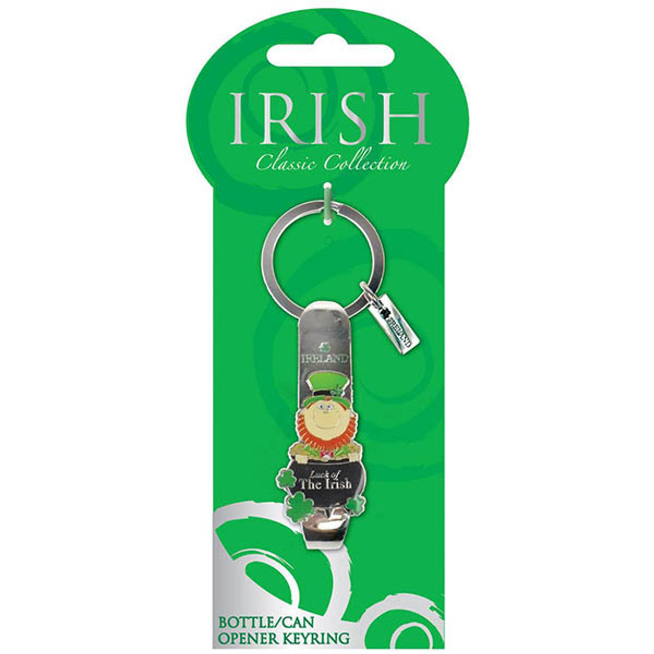 Classic Leprechaun Bottle and Can Opener Keyring