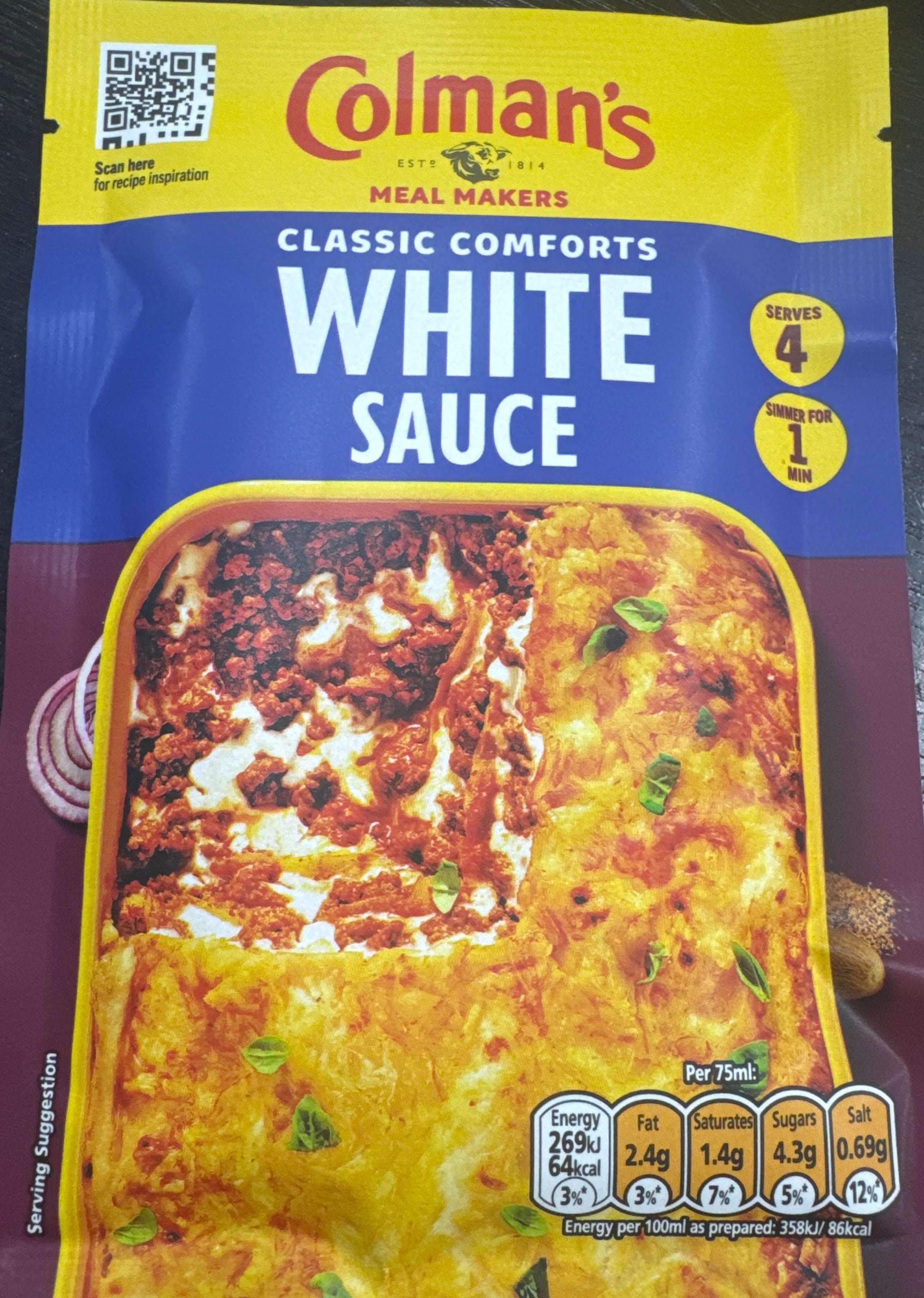 COLMAN'S WHITE SAUCE 26g