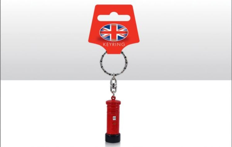 Post Box Metal Keyring