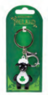 Dancing Sheep Metal Keyring