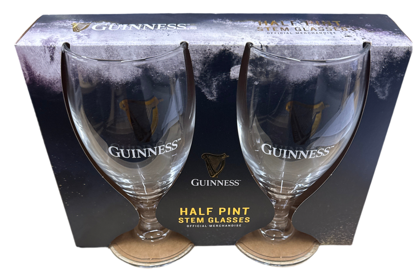 GUINNESS - STEM HALF PINT GLASS SET (2-PACK)