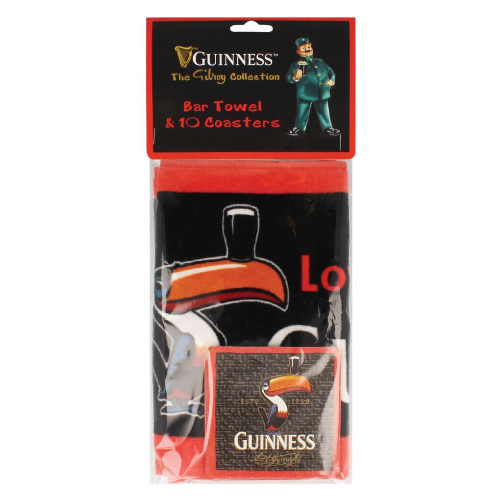 GUINNESS – TOUCAN BAR TOWEL & COASTER PACK