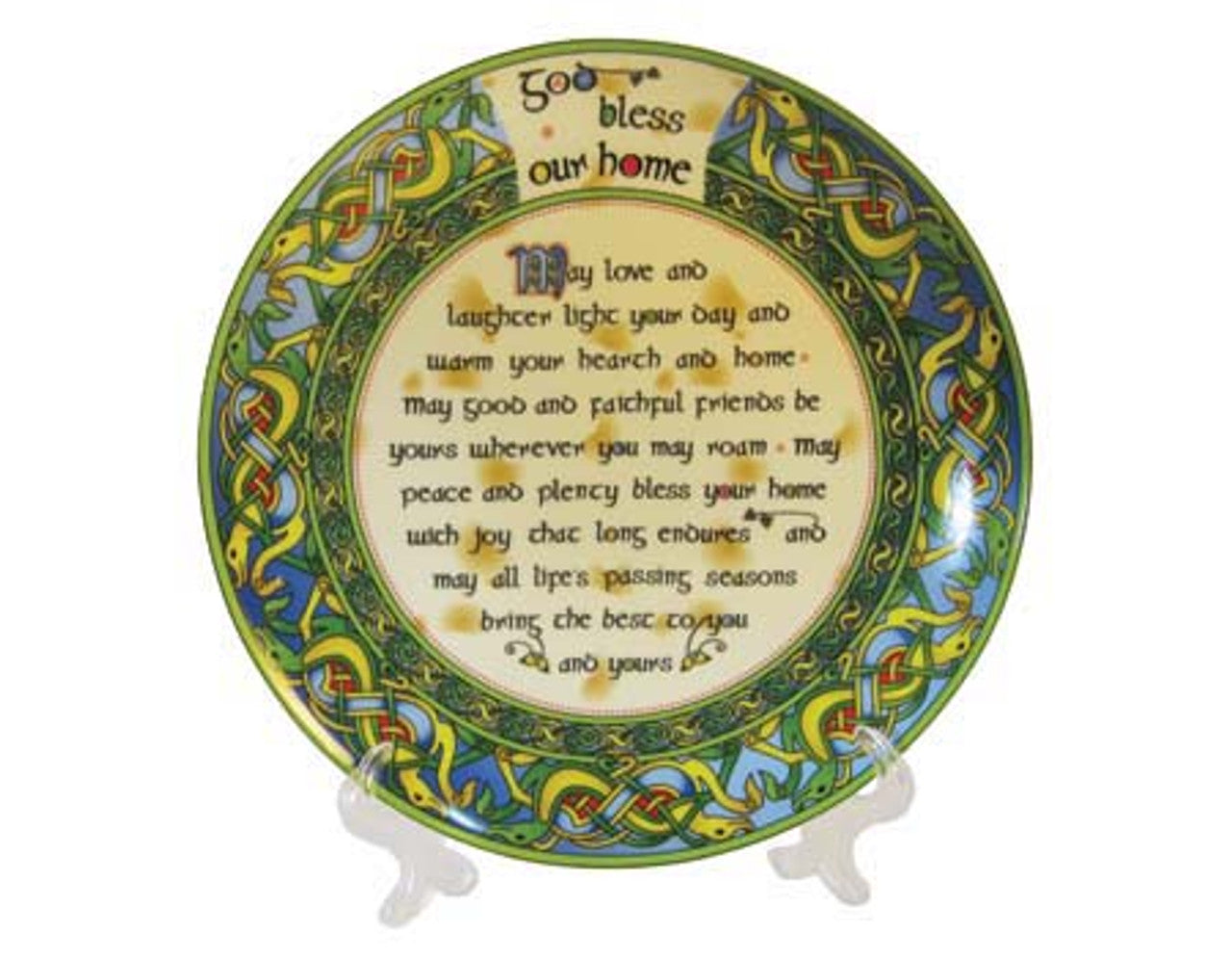 God Bless Our Home Prayer 8" Irish Plate