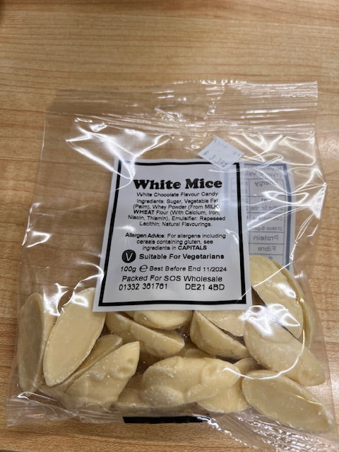 Bumper Bags white mice 100g