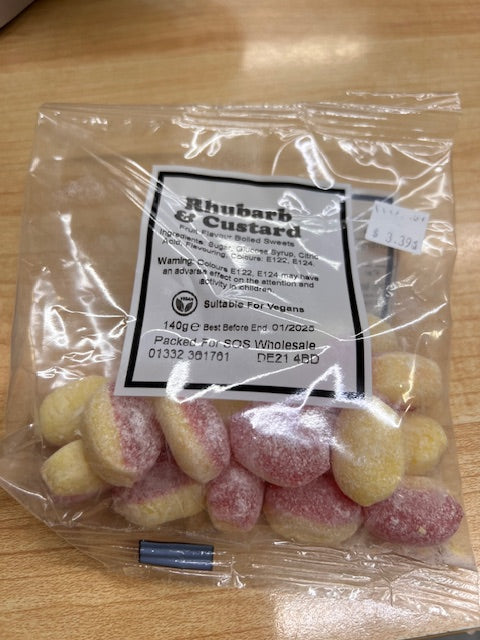 Bumper Bags Rhubarb & Custard 140g