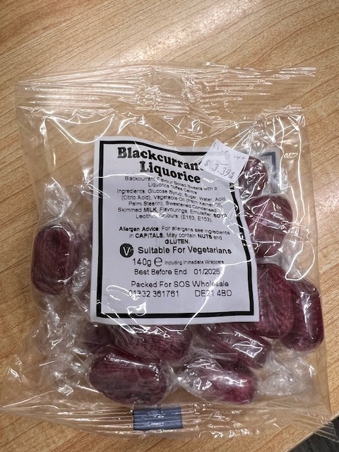 Bumper Bags Blackcurrant & Liquorice 140g