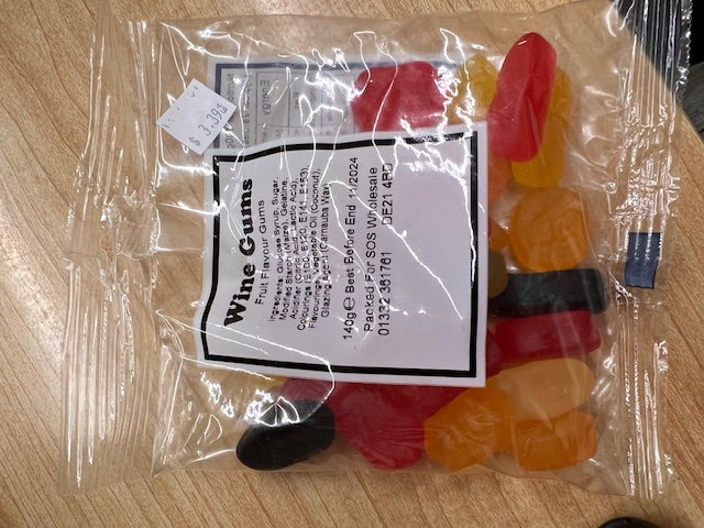 Bumper Bags Wine Gums 140g