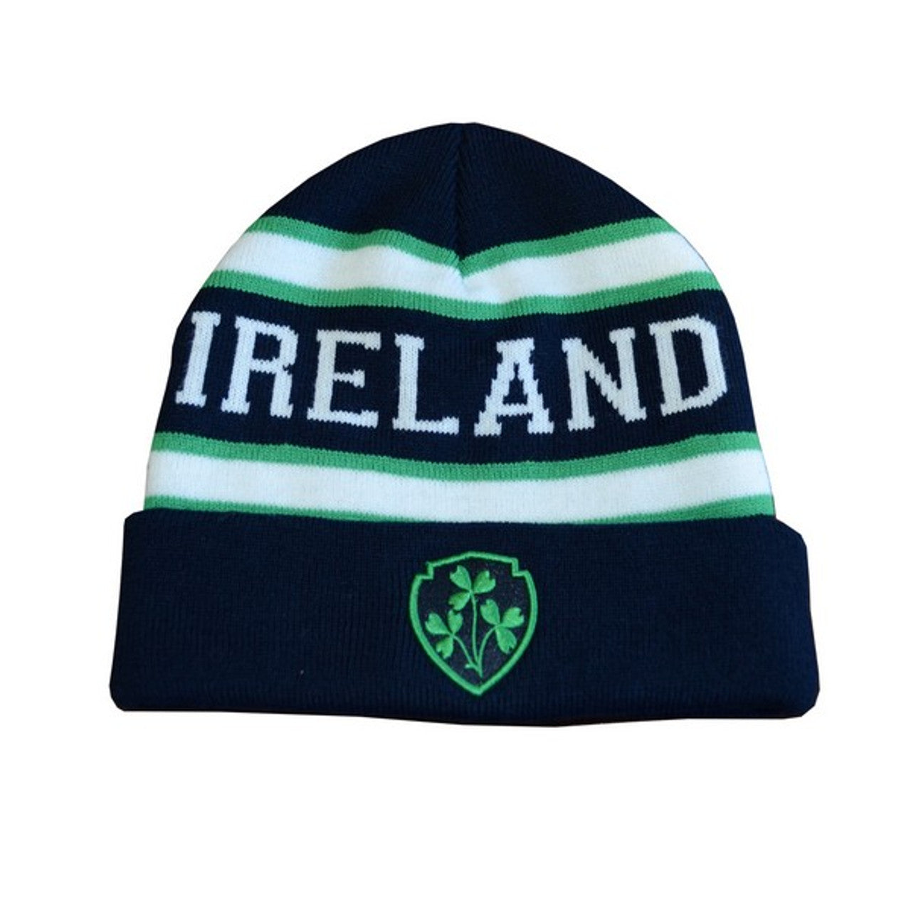 Ireland Navy Green and White Knitted Hat