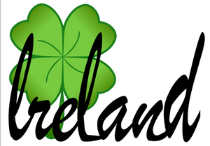 Ireland with Shamrock T-Shirt Design