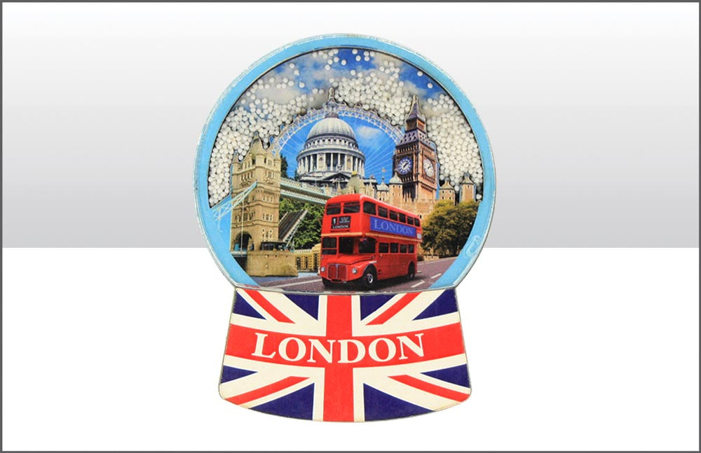 London Snow globe Wood Magnet