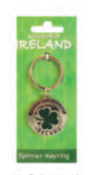 Lucky Shamrock Spinner Keyring