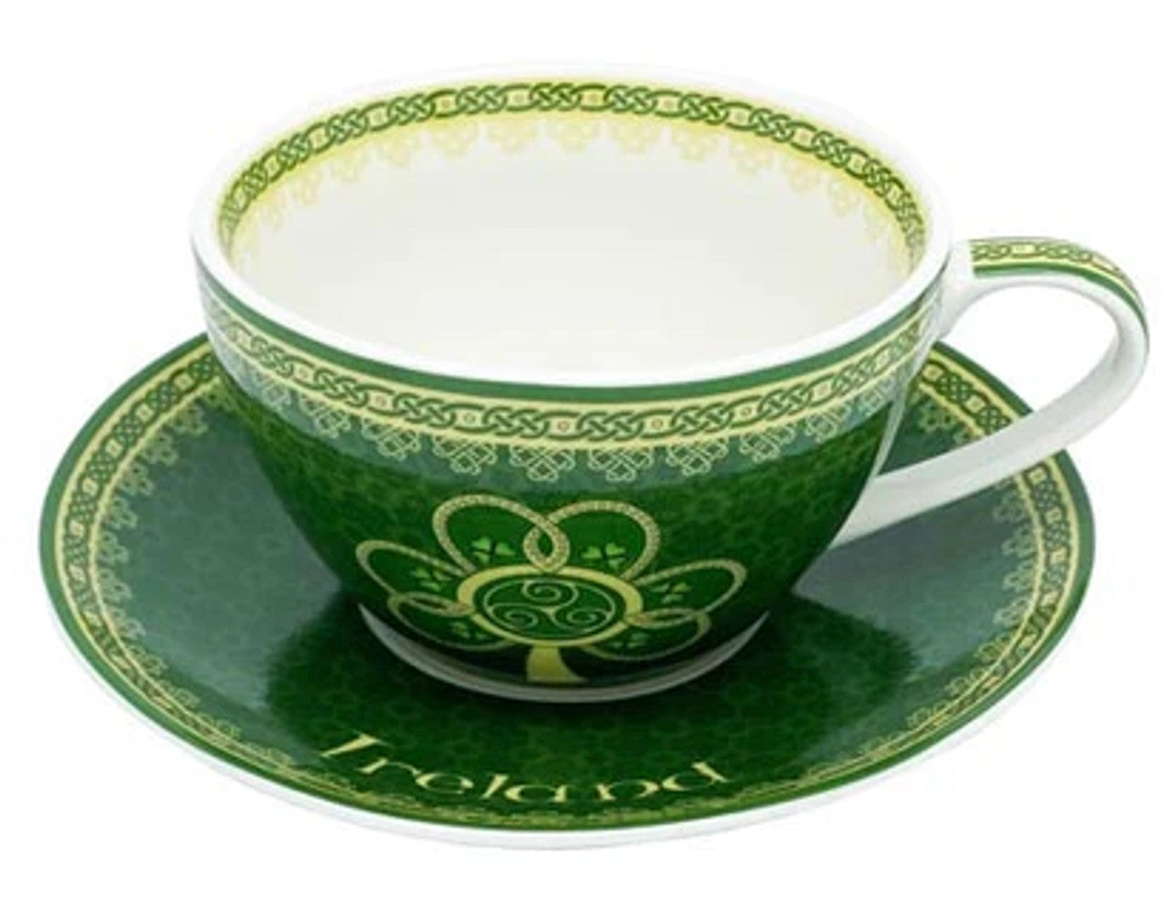 New Bone China Shamrock Cup & Saucer Set