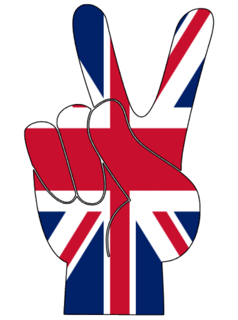 Peace Sign with British Flag T-Shirt Design