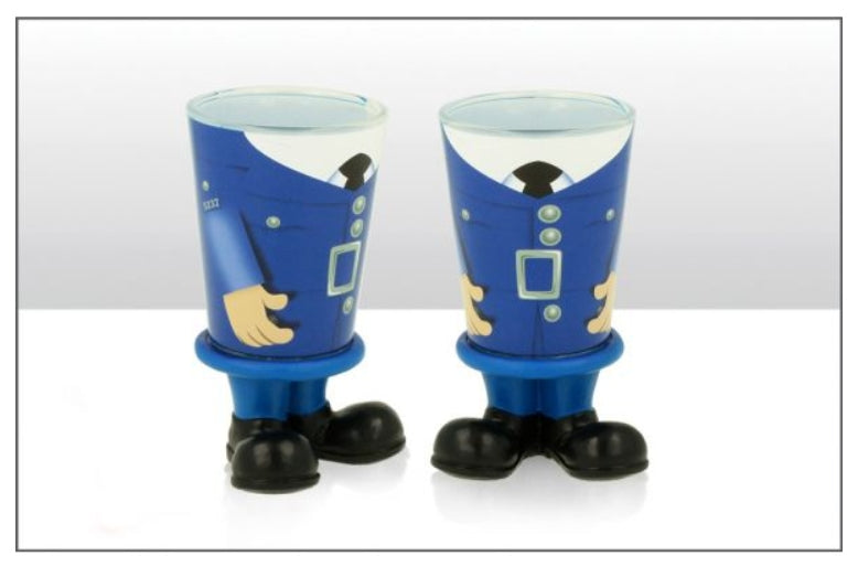 Policeman with Resin Feet Shot Glass