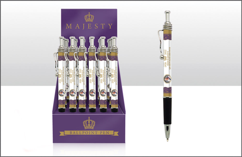 QUEEN ELIZABETH II COMM WAVY CLIP PEN