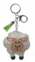 Rhinestone White Sheep Keyring