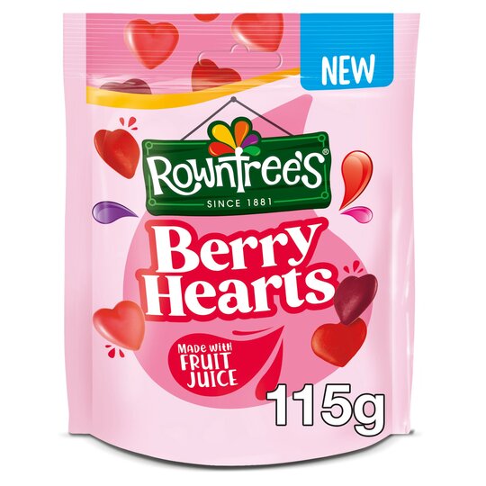 Rowntree's Berry Hearts Sweets Sharing Bag 115g low date