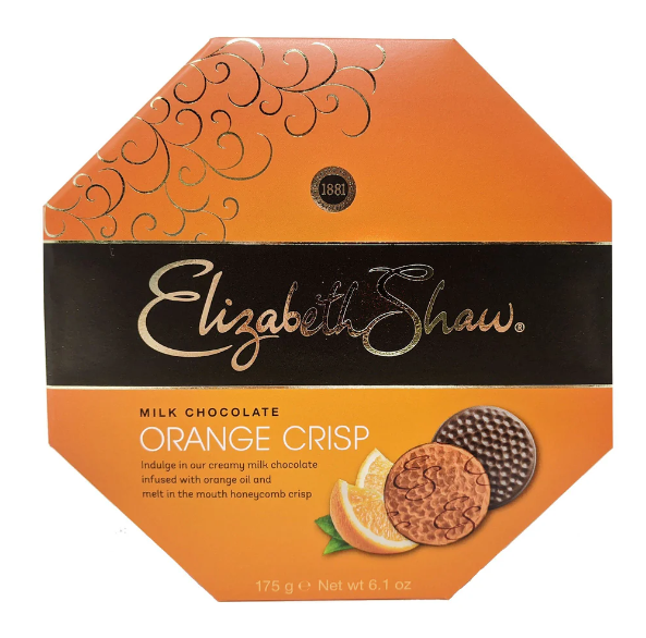 Elizabeth Shaw Orange Crisp Milk Chocolates 162g low date clearance July 2025
